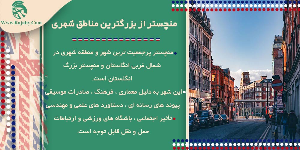 معرفی شهر های کشور انگلستان منچستر از بزرگترین مناطق شهری