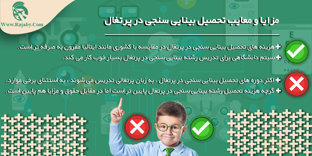 تحصیل رشته بینایی سنجی در پرتغال مزایا و معایب تحصیل بینایی سنجی در پرتغال